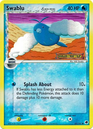 Swablu (65/101) (Delta Species) (Stamped) [EX: Dragon Frontiers] Pokémon