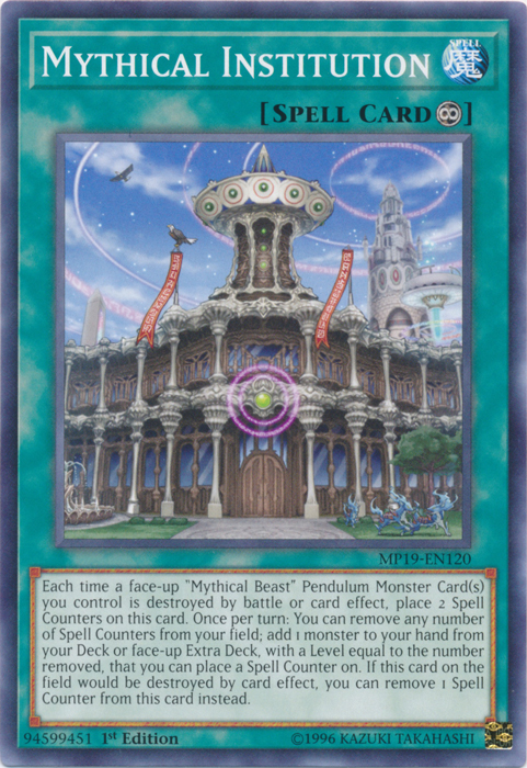 Mythical Institution [MP19-EN120] Common Yu-Gi-Oh!