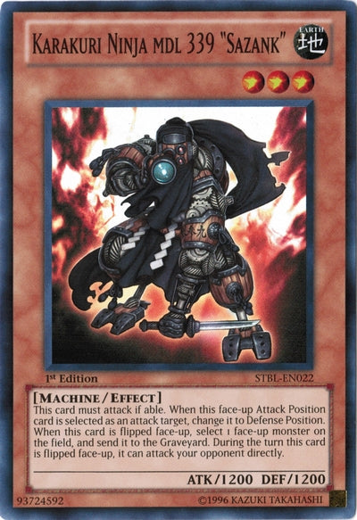 Karakuri Ninja mdl 339 Sazank [STBL-EN022] Super Rare Yu-Gi-Oh!