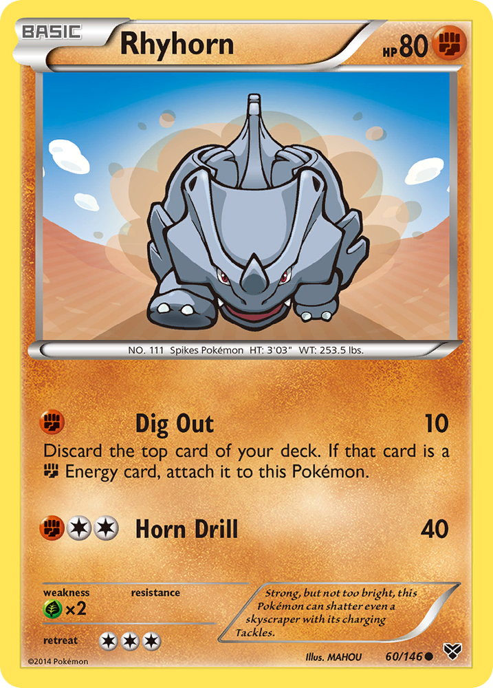 Rhyhorn (60/146) [XY: Base Set] Pokémon