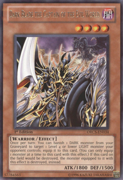 Dark Blade the Captain of the Evil World [ORCS-EN034] Rare Yu-Gi-Oh!
