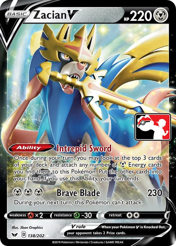 Zacian V (138/202) [Prize Pack Series One] Pokémon