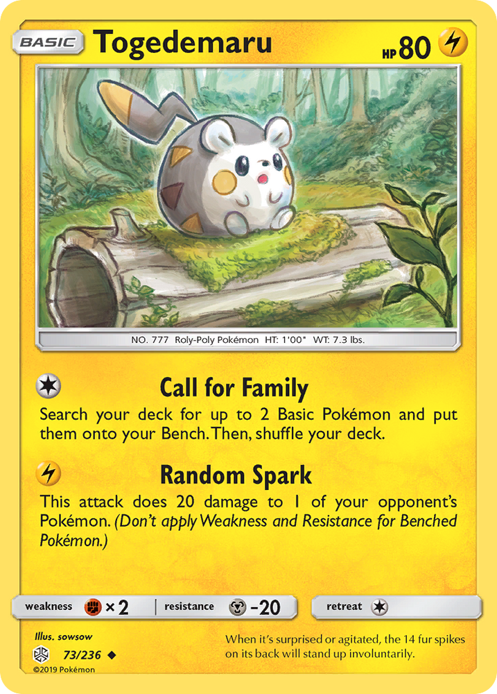 Togedemaru (73/236) [Sun & Moon: Cosmic Eclipse] Pokémon