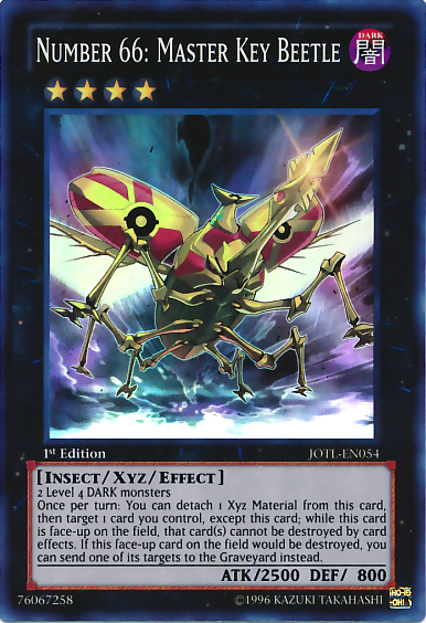 Number 66: Master Key Beetle [JOTL-EN054] Super Rare Yu-Gi-Oh!