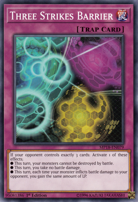 Three Strikes Barrier [MP18-EN079] Common Yu-Gi-Oh!