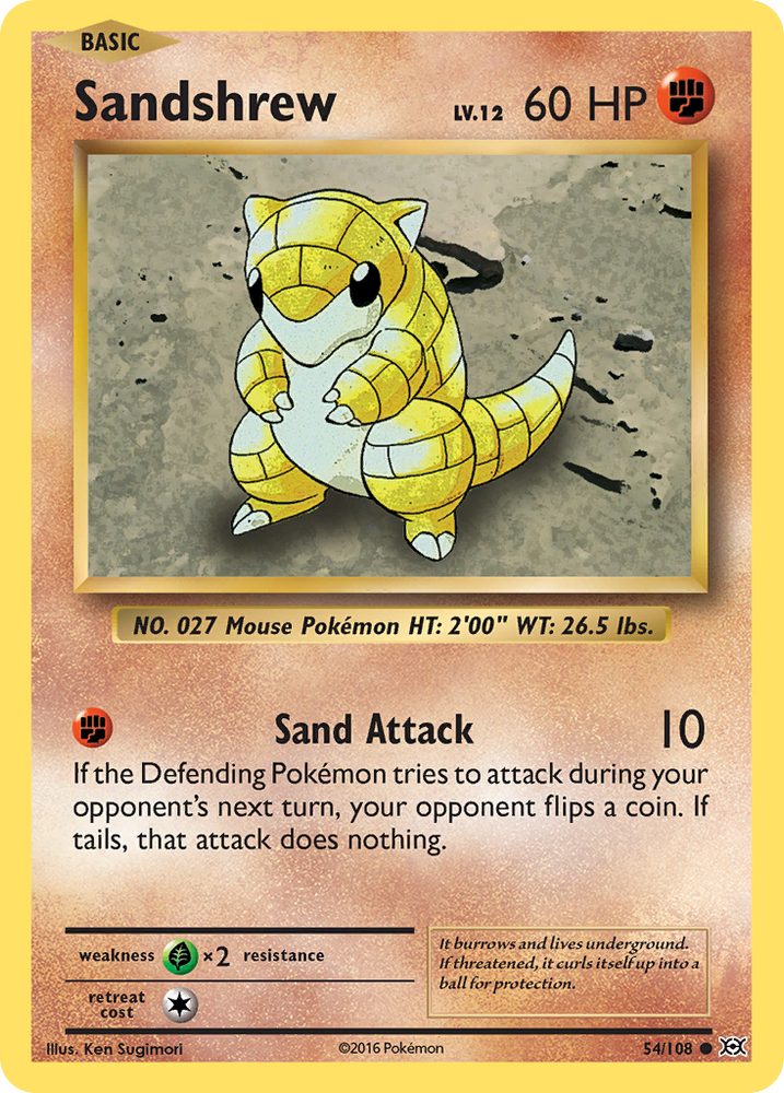 Sandshrew (54/108) [XY: Evolutions] Pokémon