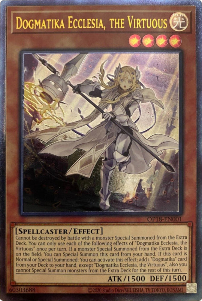 Dogmatika Ecclesia, the Virtuous [OP18-EN001] Ultimate Rare Yu-Gi-Oh!