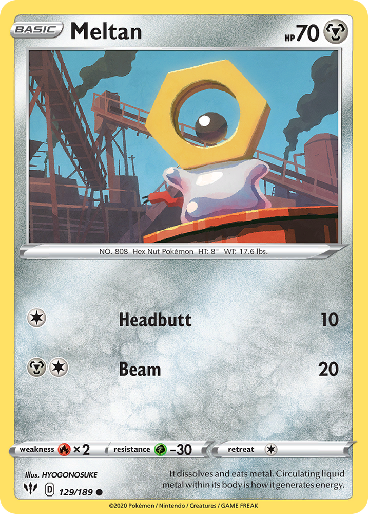 Meltan (129/189) [Sword & Shield: Darkness Ablaze] Pokémon