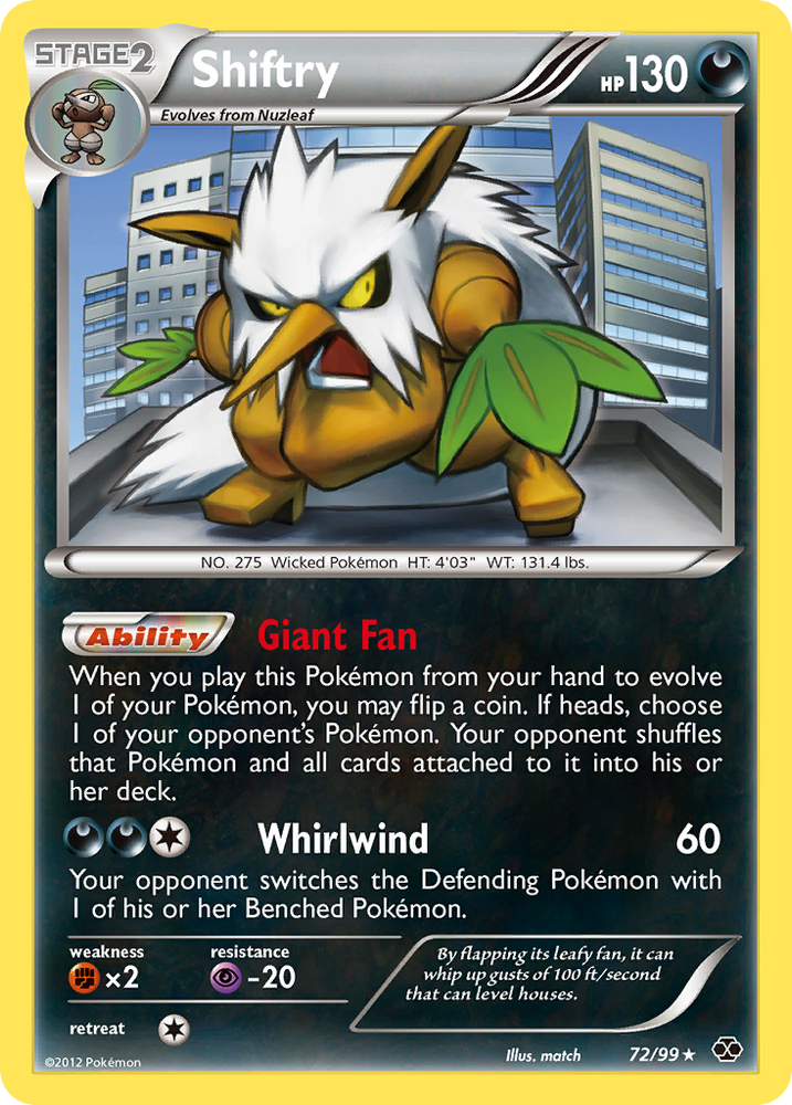 Shiftry (72/99) [Black & White: Next Destinies] Pokémon