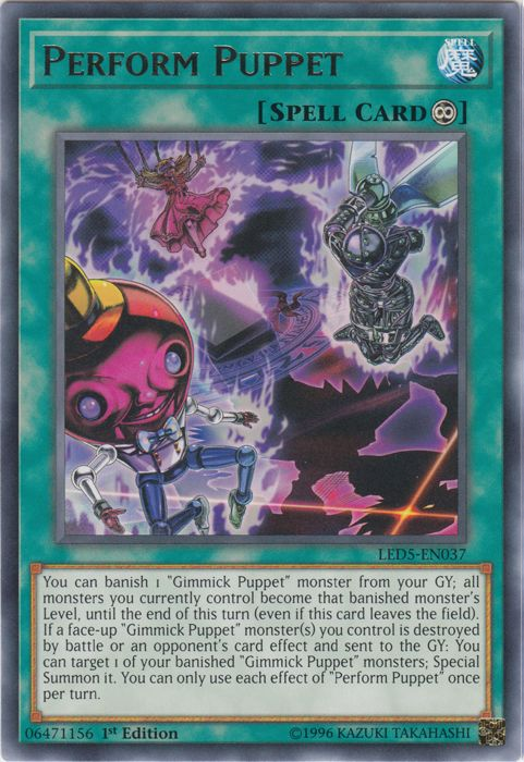 Perform Puppet [LED5-EN037] Rare Yu-Gi-Oh!