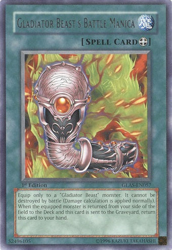 Gladiator Beast's Battle Manica [GLAS-EN057] Rare Yu-Gi-Oh!