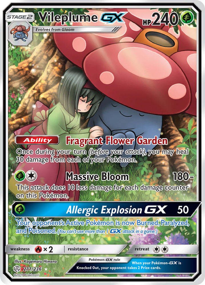 Vileplume GX (211/236) [Sun & Moon: Cosmic Eclipse] Pokémon