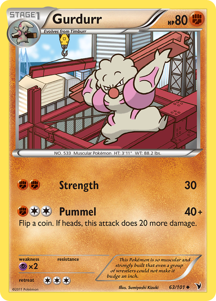 Gurdurr (63/101) [Black & White: Noble Victories] Pokémon