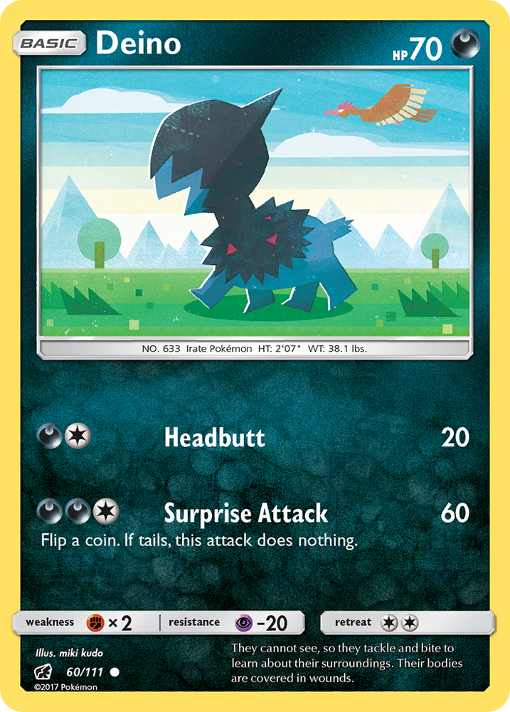 Deino (60/111) [Sun & Moon: Crimson Invasion] Pokémon