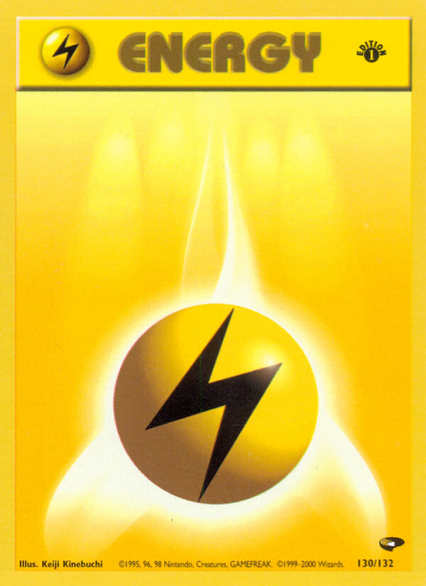 Lightning Energy (130/132) [Gym Challenge 1st Edition] Pokémon