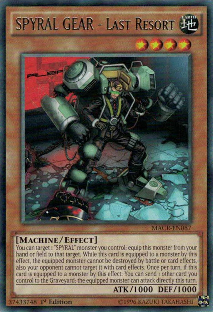 SPYRAL GEAR - Last Resort [MACR-EN087] Rare Yu-Gi-Oh!