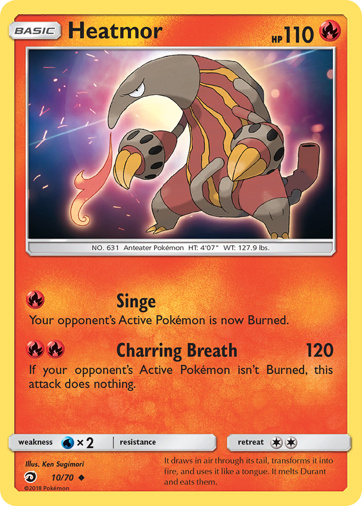 Heatmor (10/70) [Sun & Moon: Dragon Majesty] Pokémon
