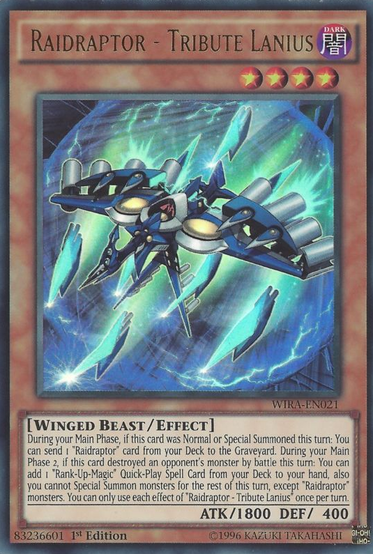Raidraptor - Tribute Lanius [WIRA-EN021] Ultra Rare Yu-Gi-Oh!