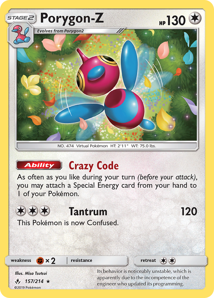 Porygon-Z (157/214) [Sun & Moon: Unbroken Bonds] Pokémon