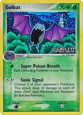 Golbat (43/113) (Stamped) [EX: Delta Species] Pokémon
