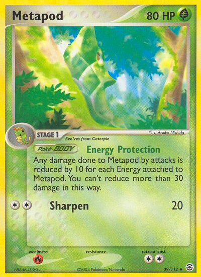 Metapod (39/112) [EX: FireRed & LeafGreen] Pokémon