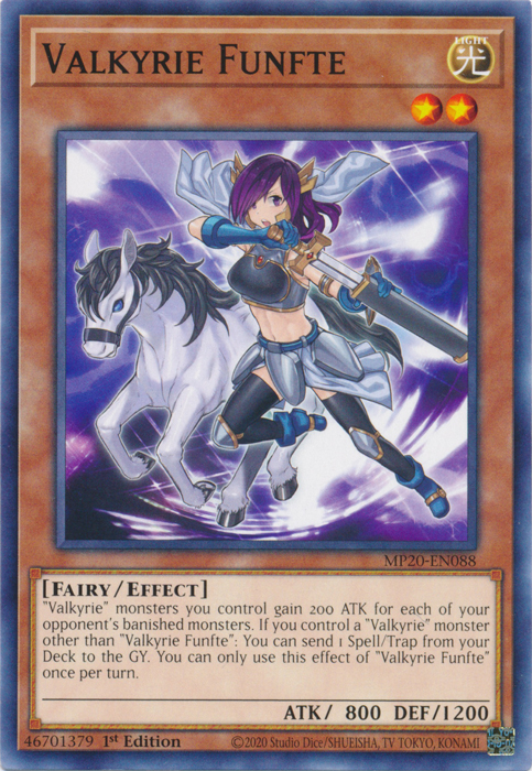 Valkyrie Funfte [MP20-EN088] Common Yu-Gi-Oh!