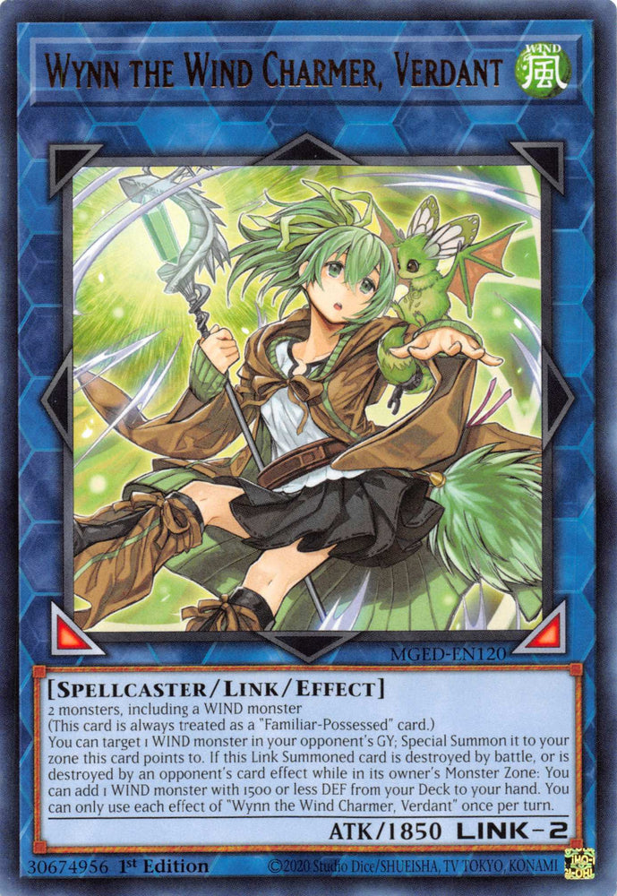 Wynn the Wind Charmer, Verdant [MGED-EN120] Rare Yu-Gi-Oh!