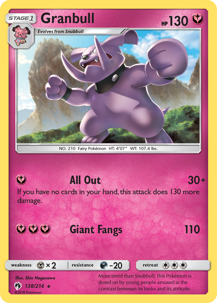 Granbull (138/214) [Sun & Moon: Lost Thunder] Pokémon