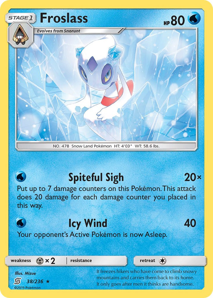 Froslass (38/236) (Theme Deck Exclusive) [Sun & Moon: Unified Minds] Pokémon