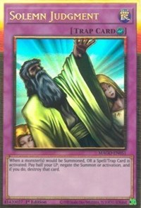 Solemn Judgment [MAGO-EN051] Gold Rare Yu-Gi-Oh!