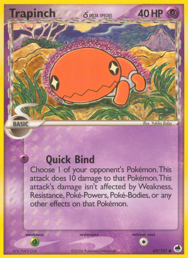 Trapinch (69/101) (Delta Species) [EX: Dragon Frontiers] Pokémon