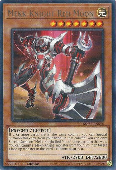 Mekk-Knight Red Moon [MAZE-EN045] Rare Yu-Gi-Oh!