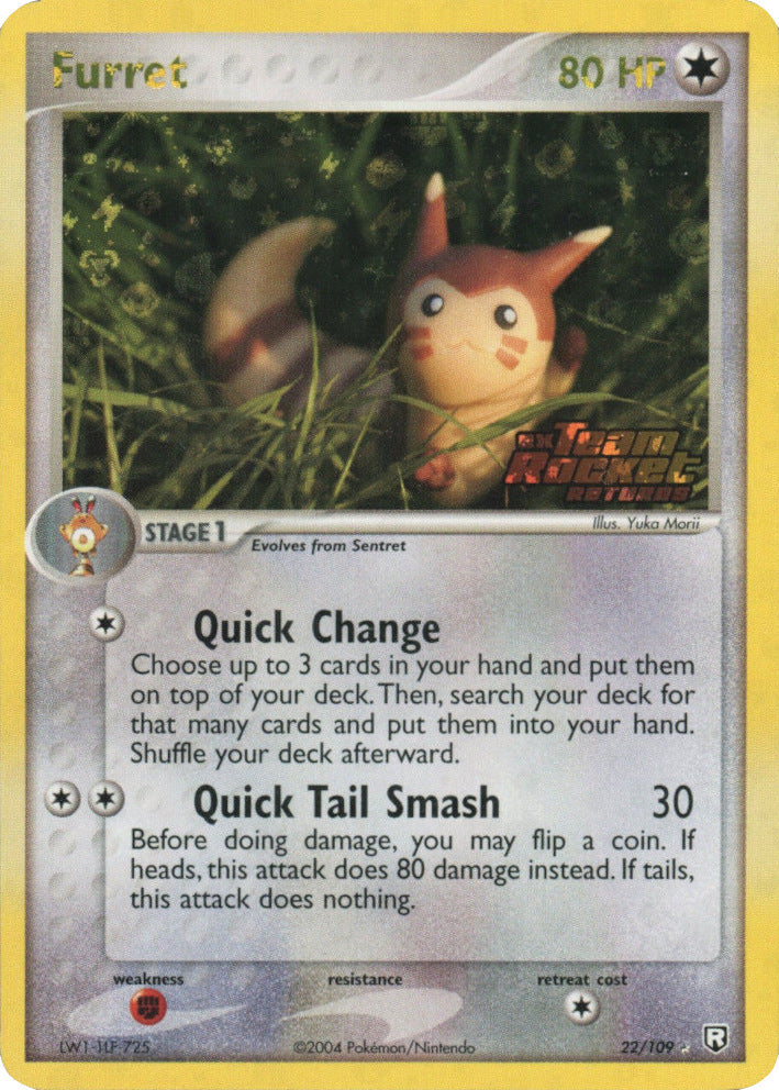 Furret (22/109) (Stamped) [EX: Team Rocket Returns] Pokémon