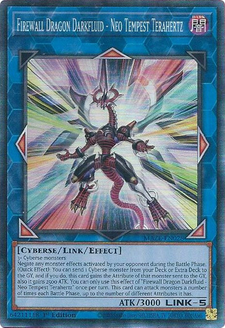 Firewall Dragon Darkfluid - Neo Tempest Terahertz [MAZE-EN028] Collector's Rare Yu-Gi-Oh!