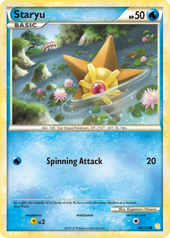Staryu (84/123) [HeartGold & SoulSilver: Base Set] Pokémon