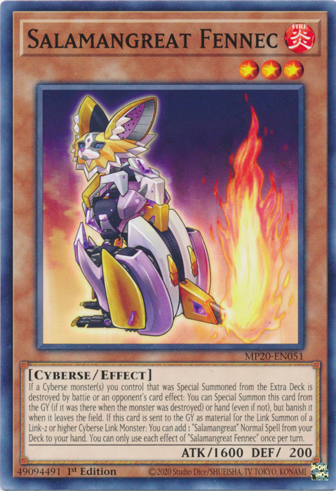 Salamangreat Fennec [MP20-EN051] Common Yu-Gi-Oh!