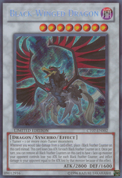 Black-Winged Dragon [CT07-EN002] Secret Rare Yu-Gi-Oh!