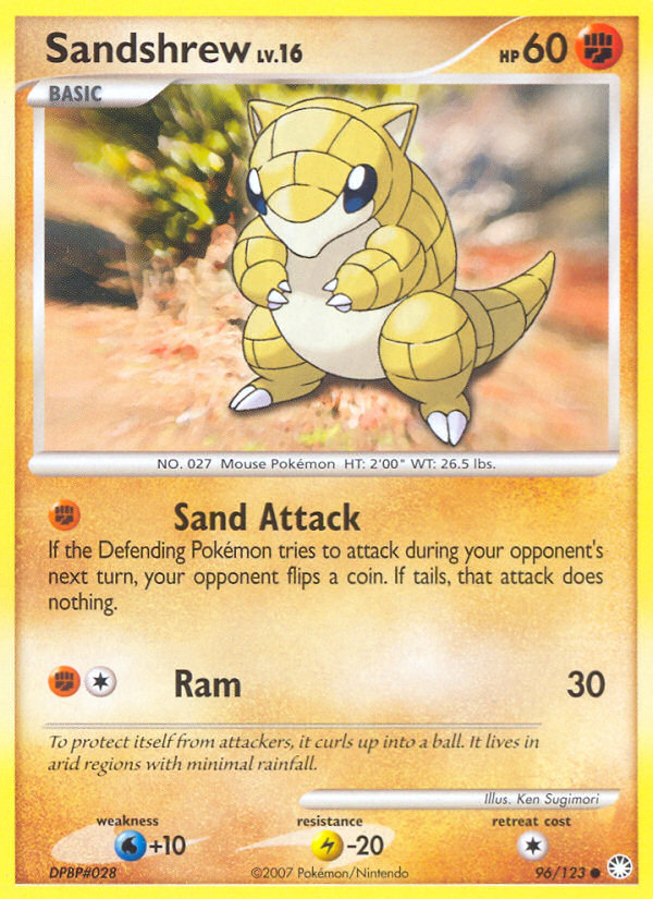 Sandshrew (96/123) [Diamond & Pearl: Mysterious Treasures] Pokémon