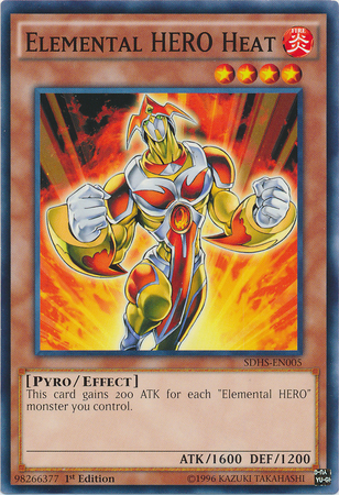 Elemental Hero Heat [SDHS-EN005] Common - Yugioh Cards For Your TCG Needs!