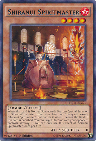 Shiranui Spiritmaster [MP16-EN201] Rare Yu-Gi-Oh!