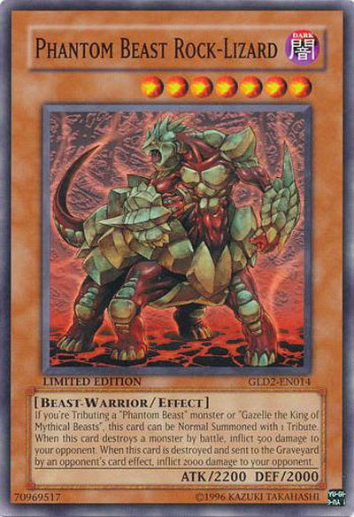 Phantom Beast Rock-Lizard [GLD2-EN014] Common Yu-Gi-Oh!