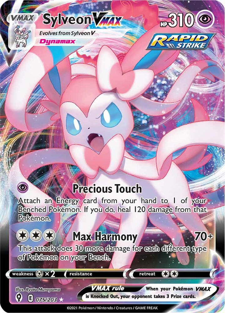 Sylveon VMAX (075/203) [Sword & Shield: Evolving Skies] Pokémon