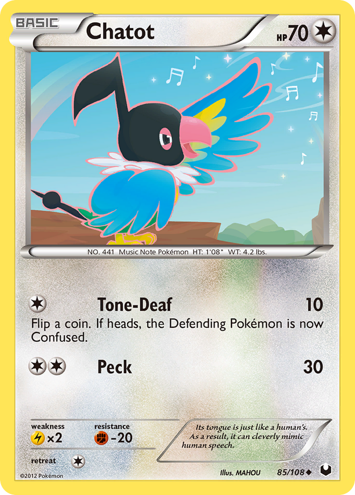 Chatot (85/108) [Black & White: Dark Explorers] Pokémon