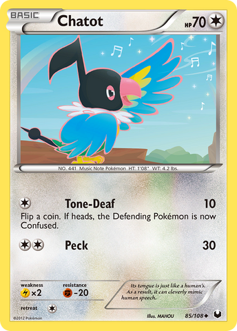 Chatot (85/108) [Black & White: Dark Explorers] Pokémon