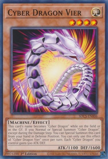 Cyber Dragon Vier [SDCS-EN006] Common Yu-Gi-Oh!