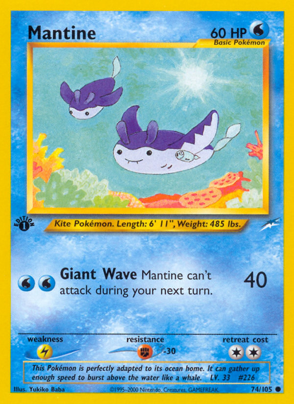 Mantine (74/105) [Neo Destiny 1st Edition] Pokémon