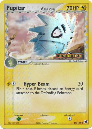 Pupitar (59/101) (Delta Species) (Stamped) [EX: Dragon Frontiers] Pokémon
