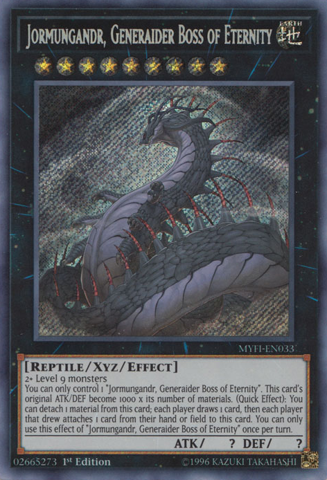 Jormungandr, Generaider Boss of Eternity [MYFI-EN033] Secret Rare Yu-Gi-Oh!
