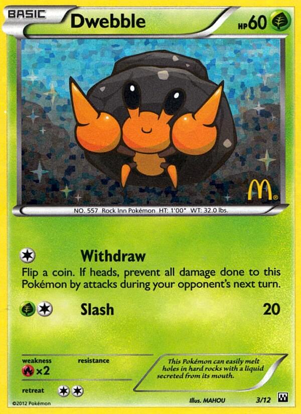 Dwebble (3/12) [McDonald's Promos: 2012 Collection] Pokémon