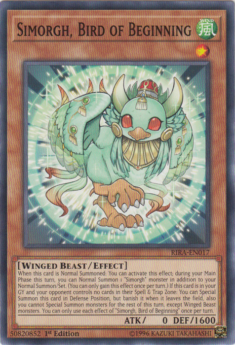 Simorgh, Bird of Beginning [RIRA-EN017] Common Yu-Gi-Oh!